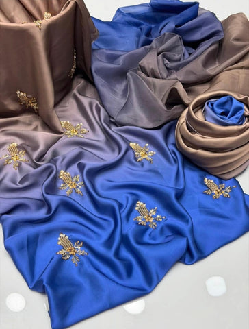 HADIZOUTFIT NEW TIE N DIE SILK PARTY WEAR CHZZ-051