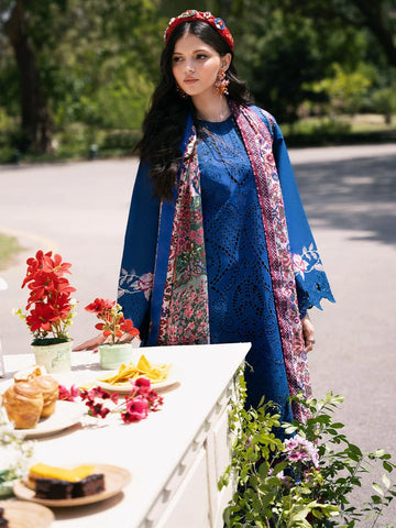 BIN ILYAS NEW BLUE CHIKANKARI LUXURY LAWN COLLECTION