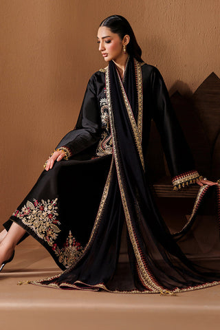BAROQUE NEW BLACK SHEESHA SILK PARTY WEAR DZZZ-096