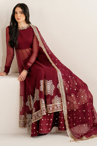 JAZMIN NEW RED CHIFFON PARTY WEAR