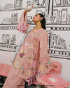 HADIZOUTFIT NEW PEACH SILK PARTY WEAR DBEZ- 270