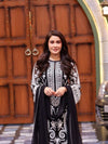 BAROQUE NEW BLACK CHIFFON PARTY WEAR