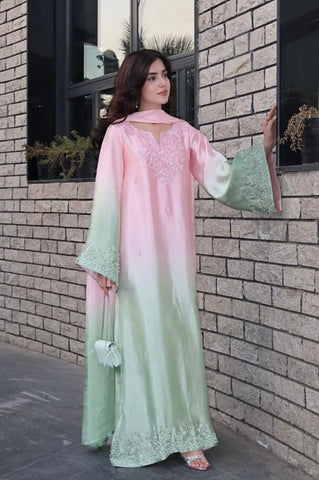 HADIZOUTFIT NEW TIE N DIE SILK PARTY WEAR DDEZ-038