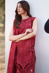 PARISHAY NEW RED CHIKANKARI LUXURY LAWN COLLECTION