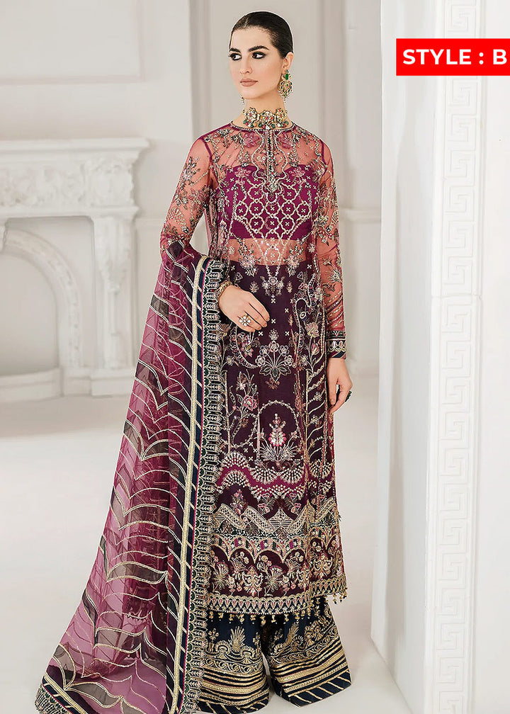 Baroque Embroidered Net Suits