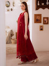 MAHNUR NEW RED LAZER CHIKANKARI LAWN COLLECTION