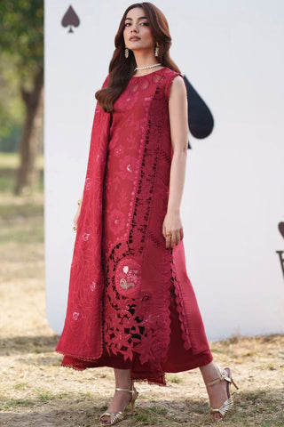 PARISHAY NEW RED CHIKANKARI LUXURY LAWN COLLECTION