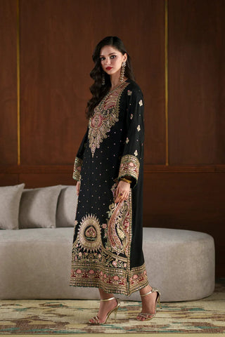 ETHNC NEW BLACK SILK PARTY WEAR