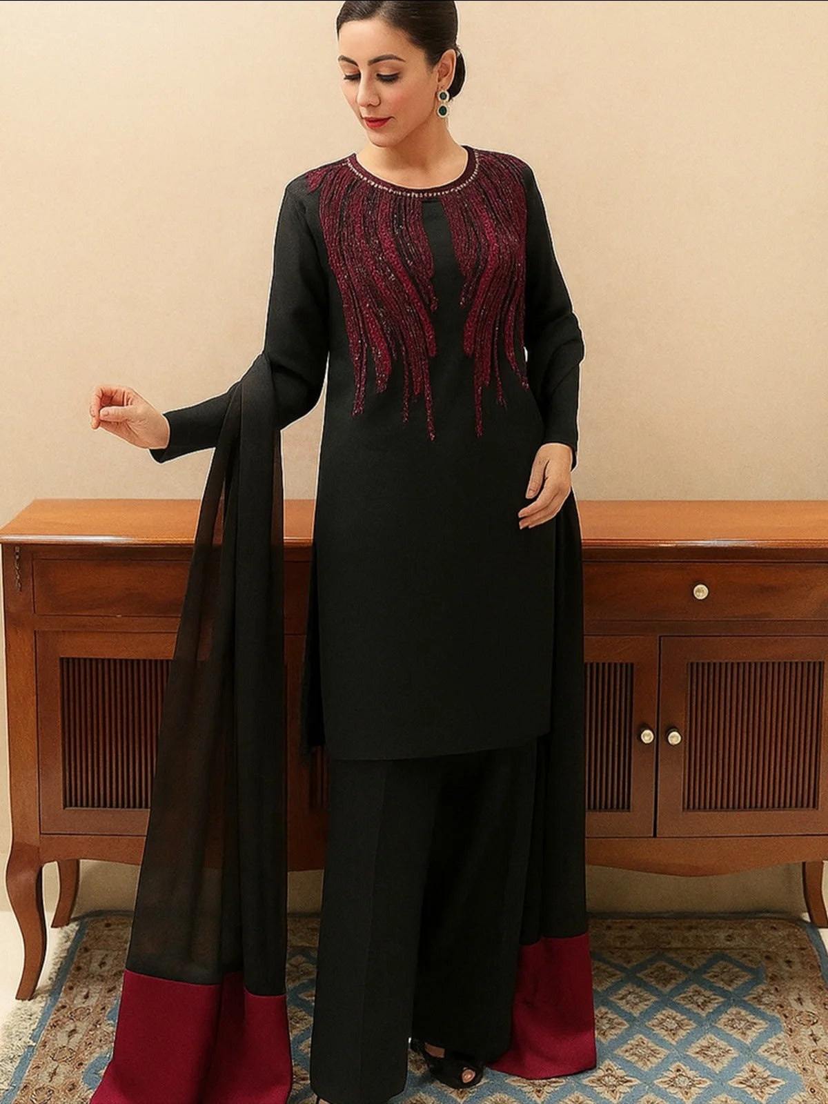 HADIZOUTFIT NEW PARTY WEAR SILK DRESS