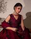 FAIZA SAQLAIN EMBROIDERED LUXURY SILK MAXI