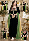 HADIZOUTFIT NEW STITCHED BLACK VELVET PARTY WEAR GBEZ-292