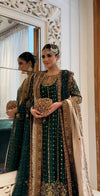 HARIS SHAKEEL NEW GREEN RAW SILK PARTY WEAR FZZZ-123