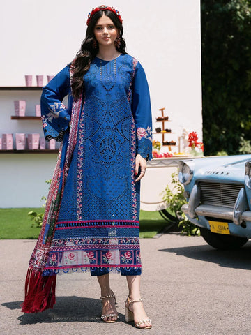 BIN ILYAS NEW BLUE CHIKANKARI LUXURY LAWN COLLECTION