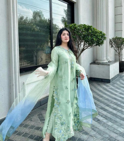 HADIZOUTFIT NEW KAAFTAN STYLE SILK PARTY WEAR GZZZ-074