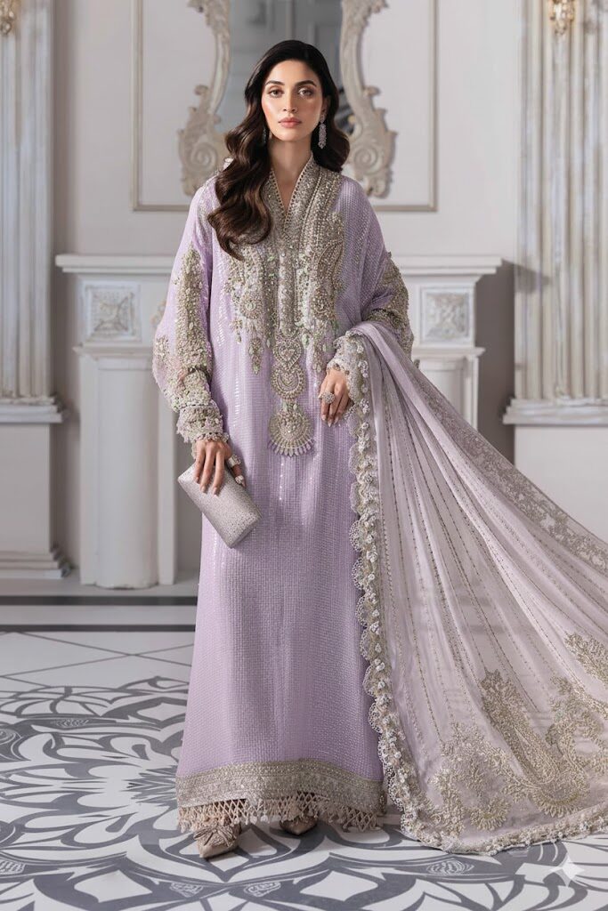 MARIA.B NEW LILAC CHIFFON WEDDING COLLECTION