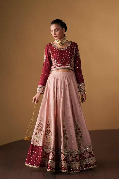 ETHNC NEW RAW SILK PARTY WEAR LEHNGA CHOLI HFZZ-157