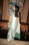 HADIZOUTFIT NEW APPLE GREEN SILK PARTY WEAR DZZZ-221