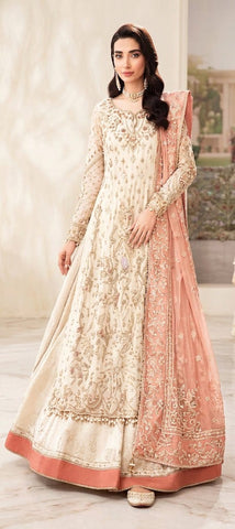 MARIA.B COUTIRE NEW WHITE NET BRIDAL WEAR  IZZZ-170