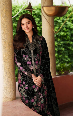 ASIFA NABEEL NEW BLACK VELVET PARTY WEAR