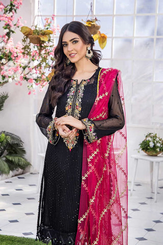 Khuda Baksh Black Formal  Chiffon Collection