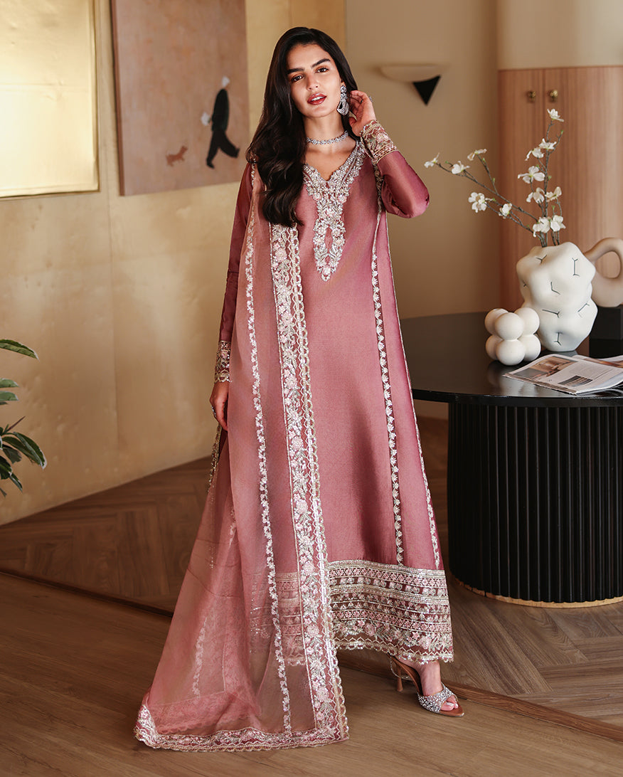 MUSHQ NEW PINK SILK PARTY WEAR DEZZ- 265