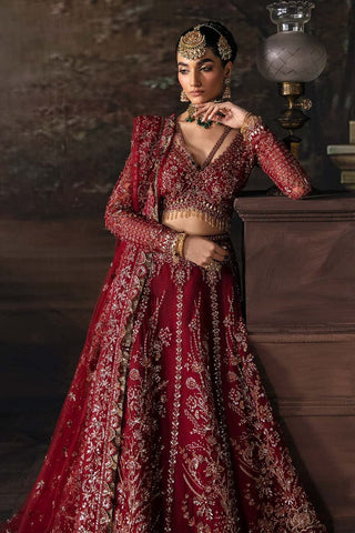 AFROZEH NEW BLOOD RED BRIDAL WEAR MAXI KZZ-009