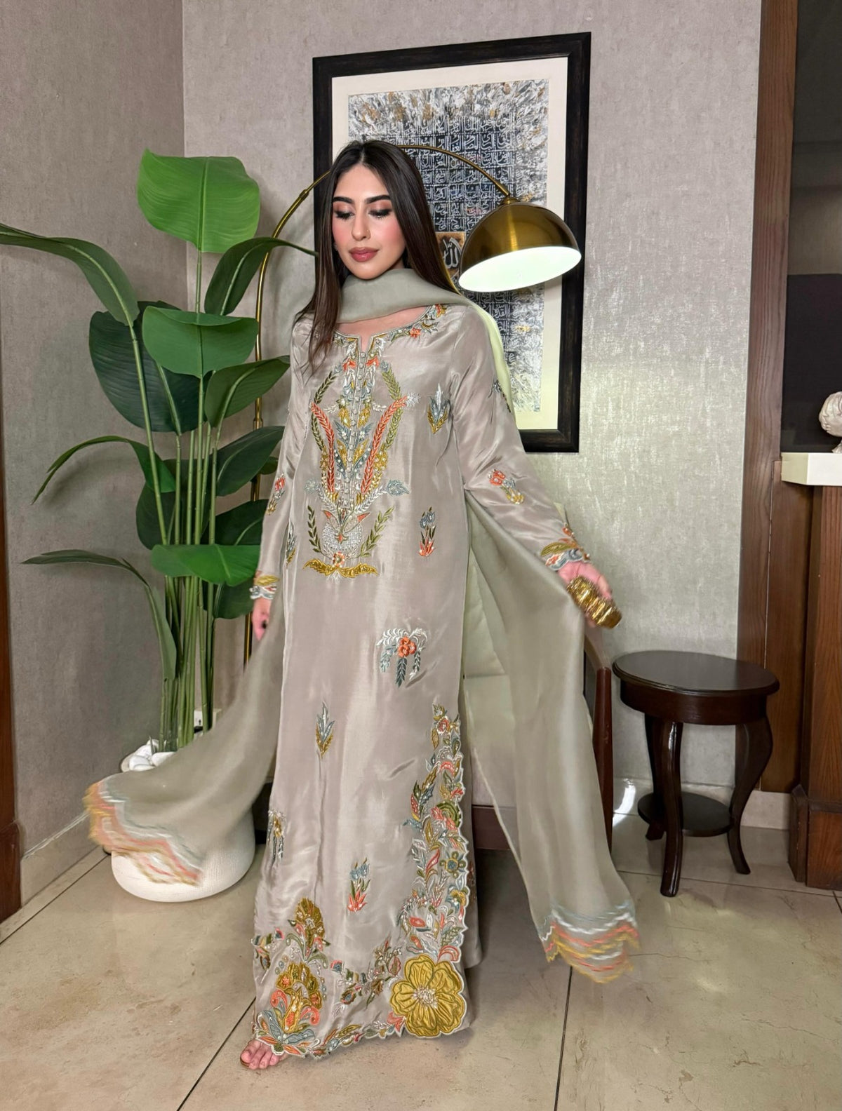HADIZOUTFIT NEW KAAFTAN STYLE SILK PARTY WEAR DFEZ-214
