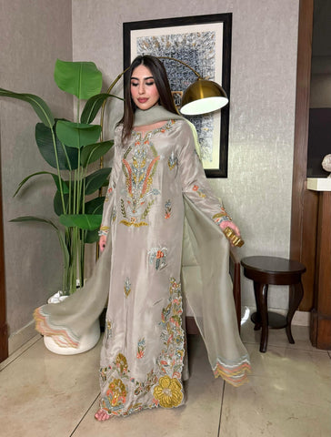 HADIZOUTFIT NEW KAAFTAN STYLE SILK PARTY WEAR DFEZ-214