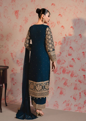 Haseen’s Zinc Blue Formal Collection Chiffon