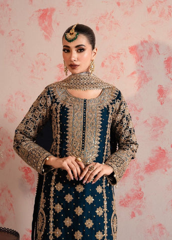 Haseen’s Zinc Blue Formal Collection Chiffon