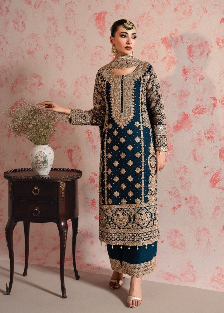 Haseen’s Zinc Blue Formal Collection Chiffon