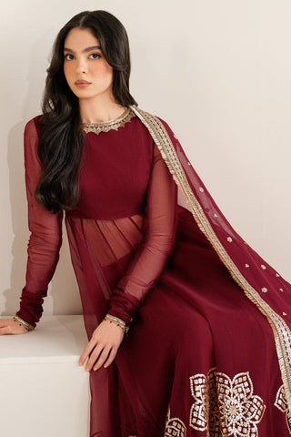 JAZMIN NEW RED CHIFFON PARTY WEAR