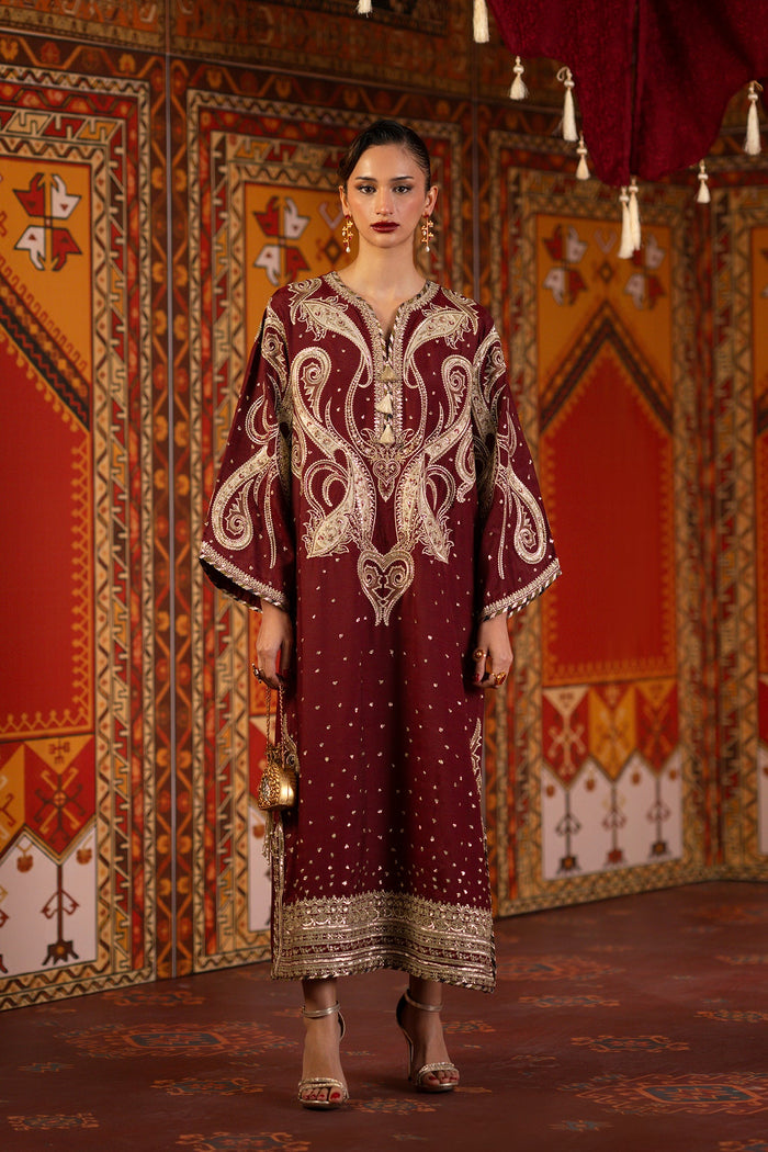 ETHNC NEW RED SILK PARTY WEAR DAEZ-032