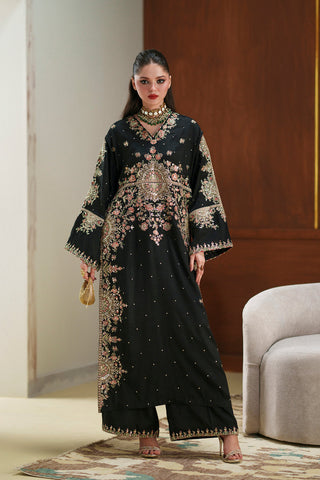 ETHNC NEW BLACK SILK PARTY WEAR DGEZ-067