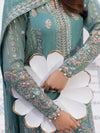 GULAL NEW AQUA CHIFFON PARTY WEAR EZEZ-128