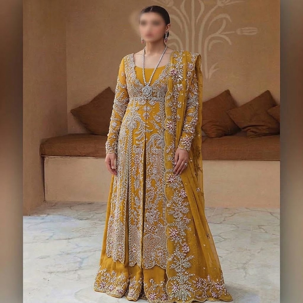 SORAYA NEW YELLOW ORGANZA PARTY WEAR GDZZ-181