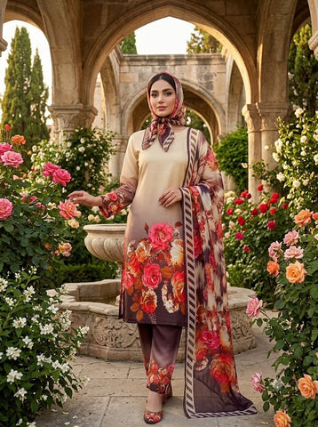 HADIZOUTFIT NEW DIGITAL PRINTED SILK PARTY WEAR BEZZ-5061