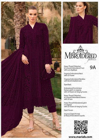 MARIA.B NEW PURPLR CHIKANKARI LAWN COLLECTION