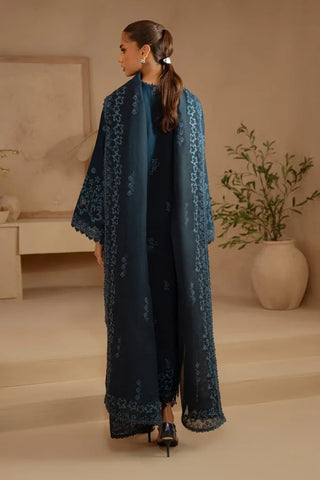 AFROZEH NEW BLUE COTTON PARTY WEAR