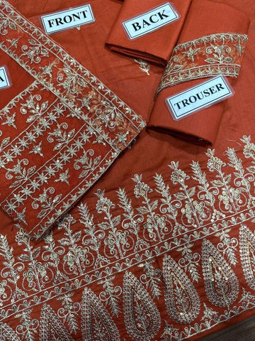 SHEENORA NEW RUST LUXURY LAWN COLLECTION