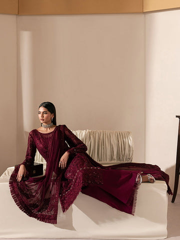 GULAL NEW MEHROON CHIFFON PARTY WEAR DIEZ-149