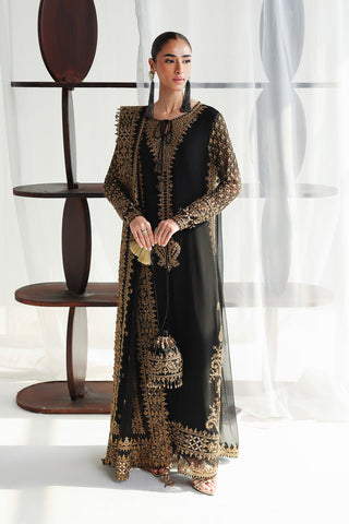 QALAMKAR NEW BLACK SILK PARTY WEAR EGZZ- 268