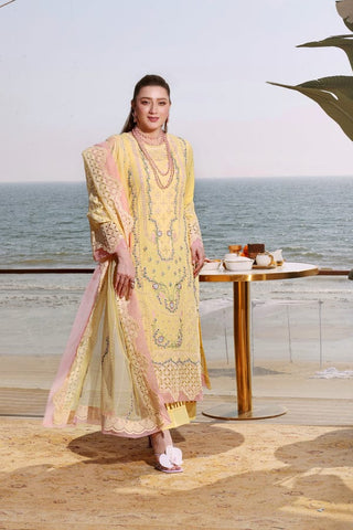 ANEELAS NEW YELLOW CHIKANKARI LUXURY LAWN COLLECTION
