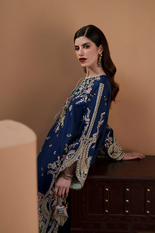 ETHNC NEW 3PC KAAFTAN STYLE RAWSILK PARTY FDZZ-148