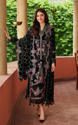 ASIFA NABEEL NEW BLACK VELVET PARTY WEAR