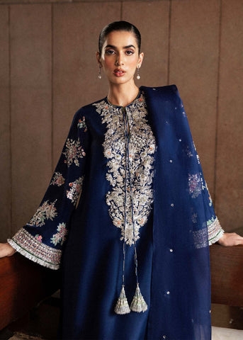 Hussain Rehar Festive Collection Raw Silk SAXE