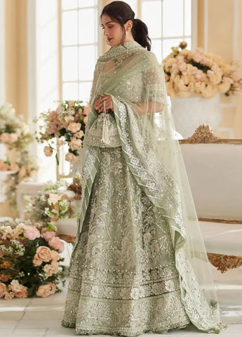 Elan Pistachio Bridal Collection Net Maxi