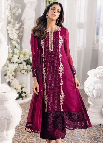 Azure Embroidered Chiffon Suits AZU24EF ES-056 Merlot Muse