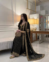 HARIS SHAKEEL NEW BLACK CHIFFON PARTY WEAR