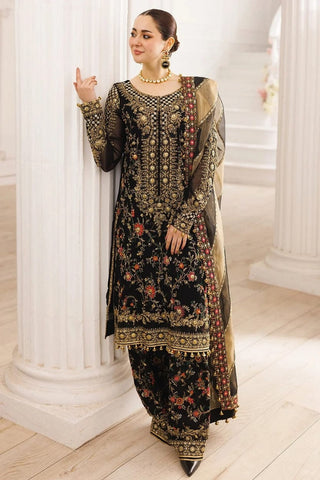 CHARIZMA NEW BLACK CHIFFON PARTY WEAR